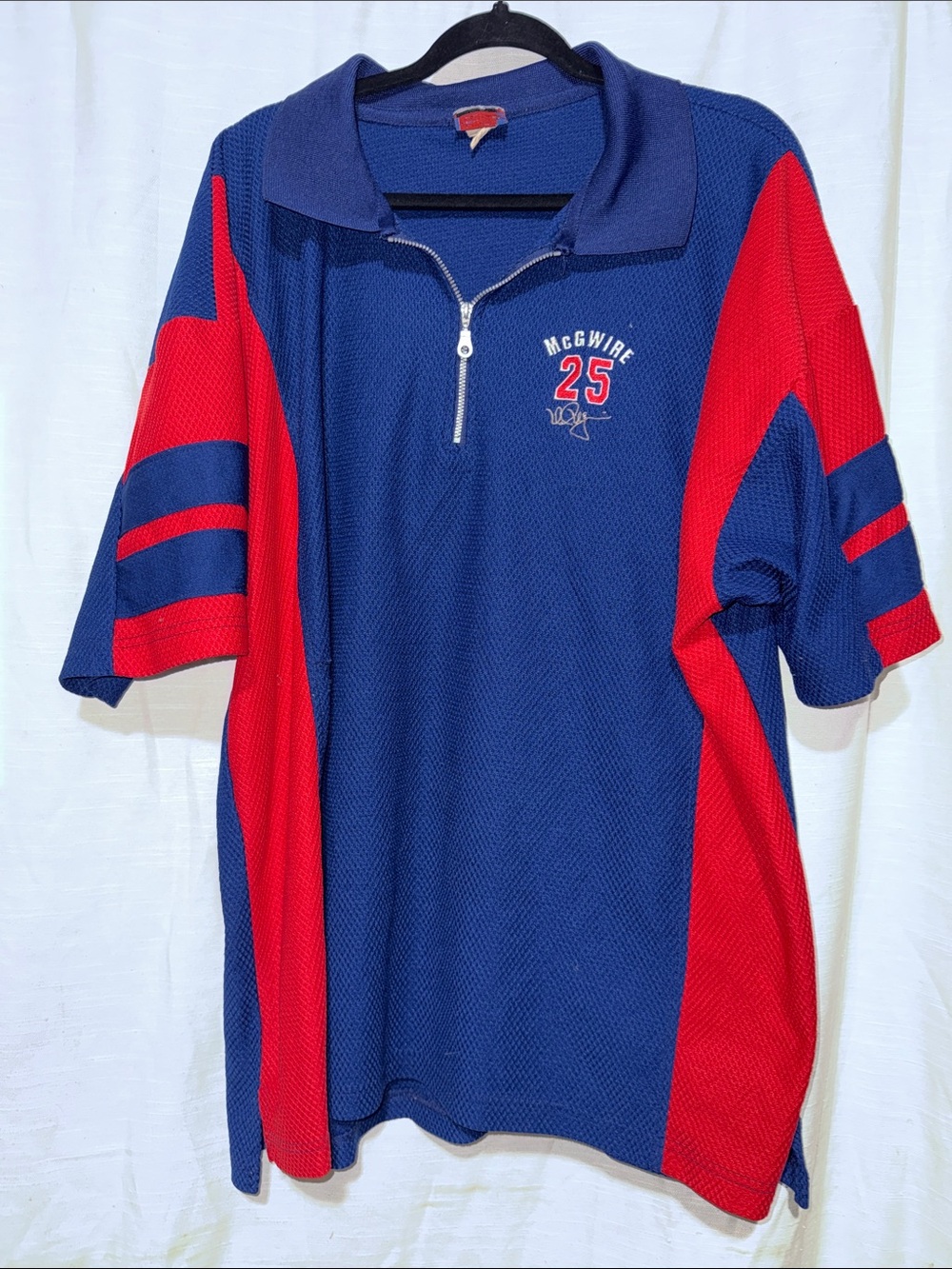 Sporto Navy & Red Half-Zip Athletic Polo